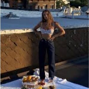 heavy manners raw babygirl high rise denim 31 island in the sun blue BNWT